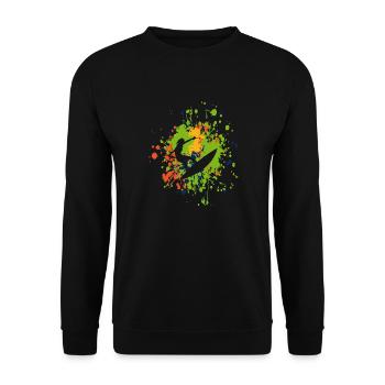 Surfer sur le Color Splash - Sweat-shirt Unisexe - noir - Devant - Alina (178cm) & Michal (187cm)