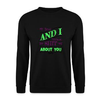 fun american flag beagle dog lover adorable beagle - Unisex Sweatshirt - black - Front - Alina (178cm) & Michal (187cm)