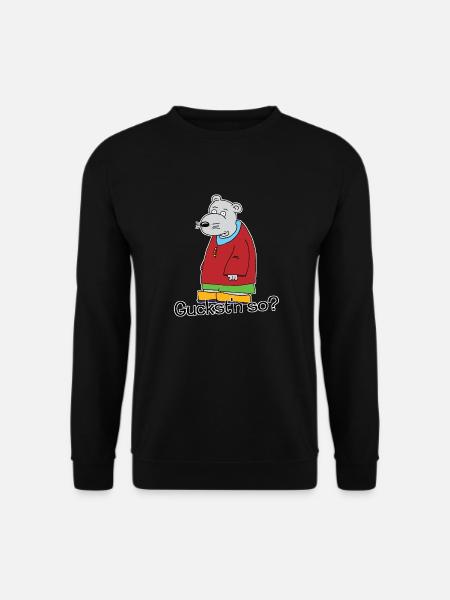 Maus "Guckst'n so?" Design von Tamino - Unisex Pullover - Schwarz