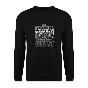 Das Werkzeug ist des Meisters Kunst - Unisex Pullover - Schwarz - Vorne - Alina (178cm) & Michal (187cm)