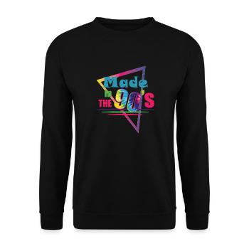 Proverbes des années 1990 Idée cadeau des années 90 - Sweat-shirt Unisexe - noir - Devant - Alina (178cm) & Michal (187cm)