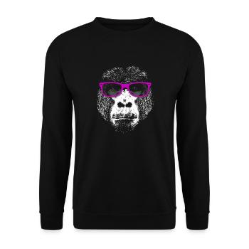 Gorilla - Unisex Sweatshirt - black - Front - Alina (178cm) & Michal (187cm)