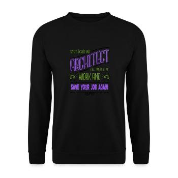 hobbyists axes tree feller chop wood birthday - Unisex Sweatshirt - black - Front - Alina (178cm) & Michal (187cm)