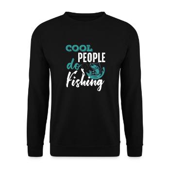 Pêcheurs d’anges, la pêche ne fait que des gens cool - Sweat-shirt Unisexe - noir - Devant - Alina (178cm) & Michal (187cm)