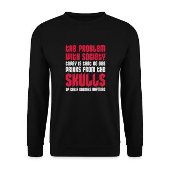 boissons de crânes ennemis - Sweat-shirt Unisexe - noir - Devant - Alina (178cm) & Michal (187cm)
