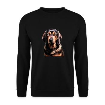 Basset of the Alps - Unisex Sweatshirt - black - Front - Alina (178cm) & Michal (187cm)