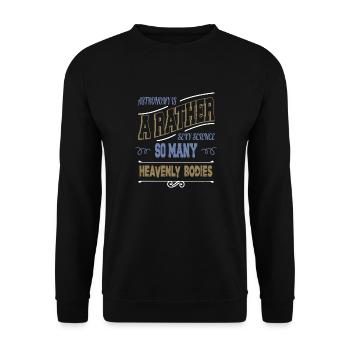 Christmas Funny Quote Sayings Planets Present Idea - Unisex Sweatshirt - black - Front - Alina (178cm) & Michal (187cm)