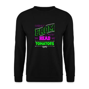 plant based pro vegan fun birthday present - Unisex Sweatshirt - black - Front - Alina (178cm) & Michal (187cm)