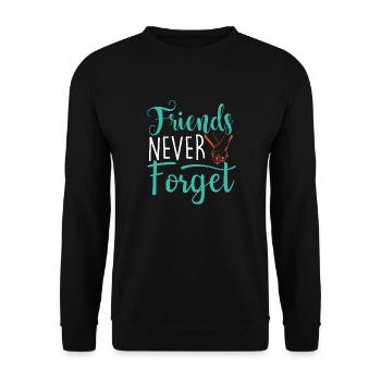 Best friends forever, best buddies forever - Unisex Sweatshirt - black - Front - Alina (178cm) & Michal (187cm)