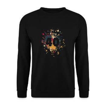 Numéro 40e couleur Splash - Sweat-shirt Unisexe - noir - Devant - Alina (178cm) & Michal (187cm)
