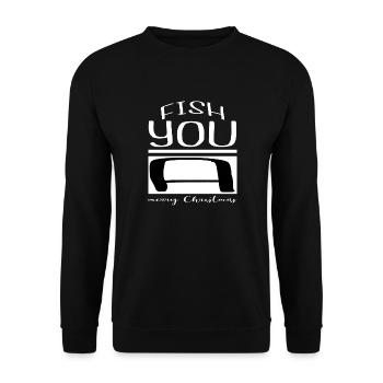 adorable joke baby bass fishing funny animal quote - Unisex Sweatshirt - black - Front - Alina (178cm) & Michal (187cm)
