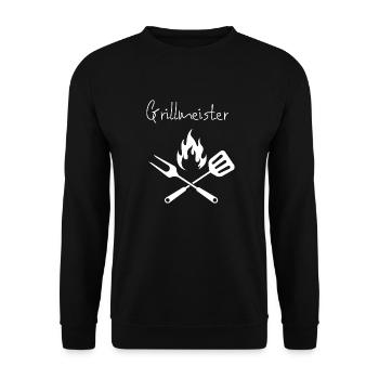 Grillmeister - Unisex Pullover - Schwarz - Vorne - Alina (178cm) & Michal (187cm)