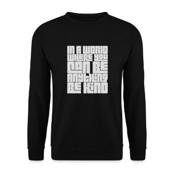 you can be kind - Unisex Pullover - Schwarz - Vorne - Alina (178cm) & Michal (187cm)