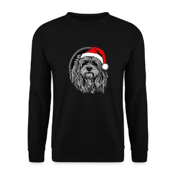 Weihnachten Hund süß lustig Hunde Tier Welpe 17 - Unisex Pullover - Schwarz - Vorne - Alina (178cm) & Michal (187cm)