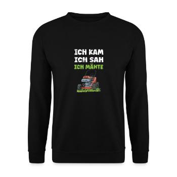 Rasen und Gartenarbeit Rasentraktor Gartenfreunde - Unisex Pullover - Schwarz - Vorne - Alina (178cm) & Michal (187cm)