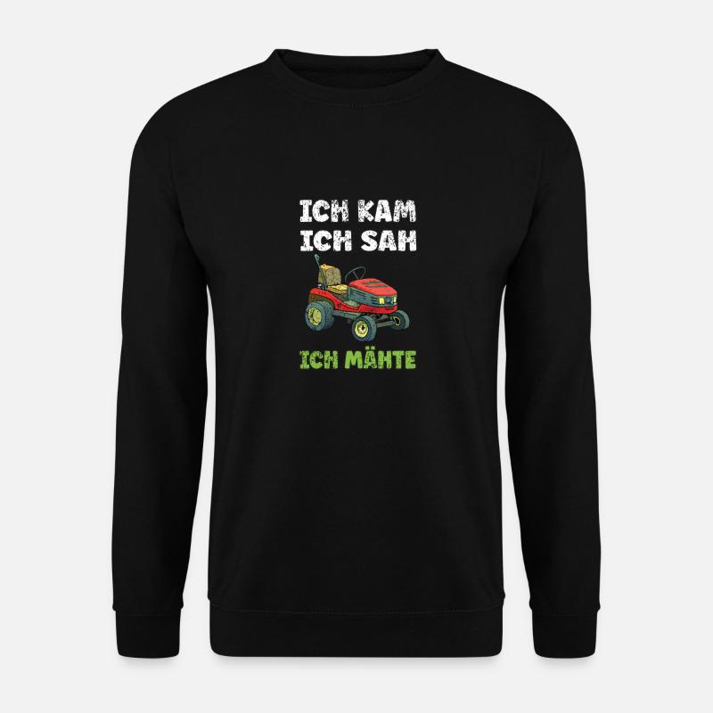 Rasen und Gartenarbeit Rasentraktor Gartenfreunde - Unisex Pullover - Schwarz