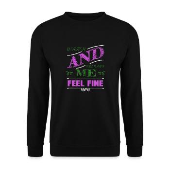 funny quote swim dad tshirts gift valentine - Unisex Sweatshirt - black - Front - Alina (178cm) & Michal (187cm)