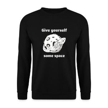 Give Yourself Some Space Retro Outer Space Designs - Unisex Sweatshirt - black - Front - Alina (178cm) & Michal (187cm)