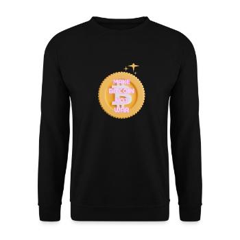 Make Bitcoin not war! - Unisex Pullover - Schwarz - Vorne - Alina (178cm) & Michal (187cm)