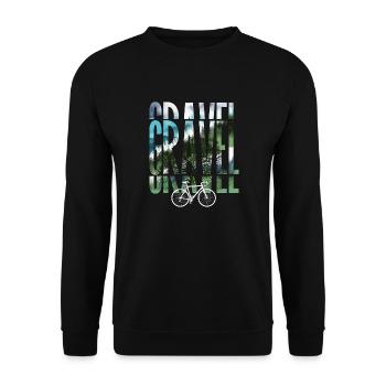 Gravel, VTT, passion vélo, cycliste - Sweat-shirt Unisexe - noir - Devant - Alina (178cm) & Michal (187cm)