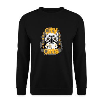 City Gaming Cats - Unisex Sweatshirt - black - Front - Alina (178cm) & Michal (187cm)