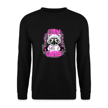 City Gameing Girl - Sweat-shirt Unisexe - noir - Devant - Alina (178cm) & Michal (187cm)