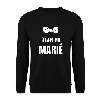 Team du marié - Sweat-shirt Unisexe - noir - Devant - Alina (178cm) & Michal (187cm)