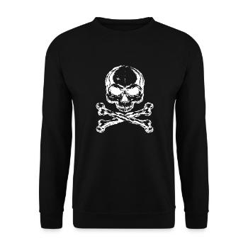 Skull and bones - Unisex Sweatshirt - black - Front - Alina (178cm) & Michal (187cm)