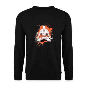 The fighter - Unisex Sweatshirt - black - Front - Alina (178cm) & Michal (187cm)