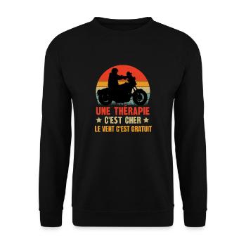le vent c'est gratuit - Sweat-shirt Unisexe - noir - Devant - Alina (178cm) & Michal (187cm)