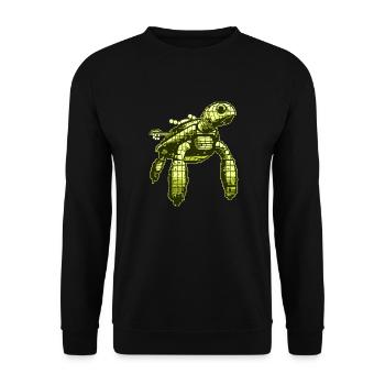 Jeu vidéo 8 Bit Turtle - Sweat-shirt Unisexe - noir - Devant - Alina (178cm) & Michal (187cm)