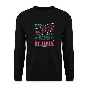 gift idea jokes a time book quotes books and cats - Unisex Sweatshirt - black - Front - Alina (178cm) & Michal (187cm)
