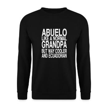 Abuelo Grand-père équatorien - Père équatorien D - Sweat-shirt Unisexe - noir - Devant - Alina (178cm) & Michal (187cm)