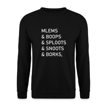 Hund Dog - Unisex Pullover - Schwarz - Vorne - Alina (178cm) & Michal (187cm)