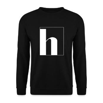 Lettre alphabet h - Sweat-shirt Unisexe - noir - Devant - Alina (178cm) & Michal (187cm)