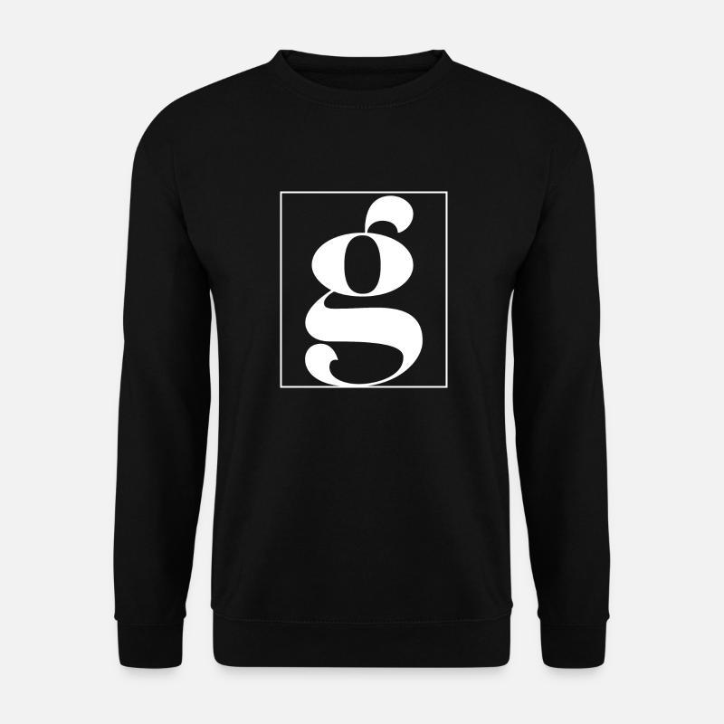 Buchstaben-Alphabet g - Unisex Pullover - Schwarz