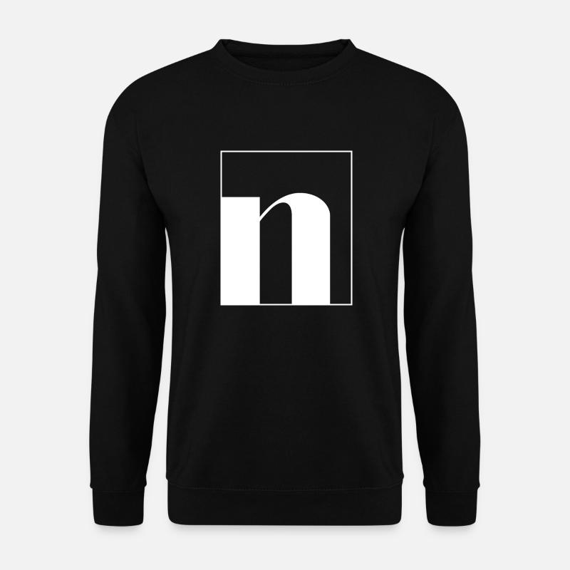 Letter alphabet n - Unisex Sweatshirt - black