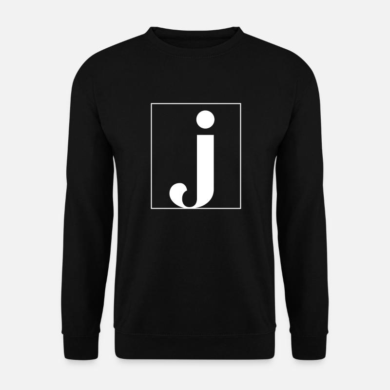 Letter alphabet j - Unisex Sweatshirt - black