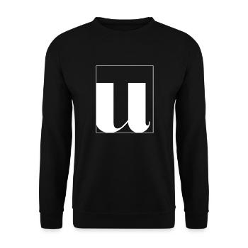 Lettre alphabet u - Sweat-shirt Unisexe - noir - Devant - Alina (178cm) & Michal (187cm)