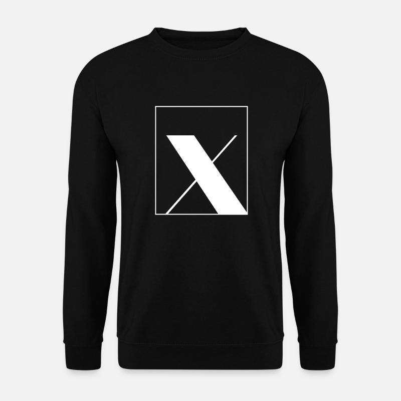 Buchstaben-Alphabet x - Unisex Pullover - Schwarz