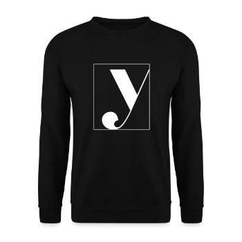 Letter alphabet y - Unisex Sweatshirt - black - Front - Alina (178cm) & Michal (187cm)