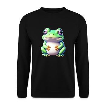 Frosch - Unisex Pullover - Schwarz - Vorne - Alina (178cm) & Michal (187cm)