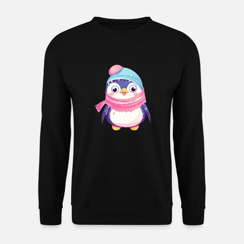 Winterwunderland-Pinguin - Unisex Pullover - Schwarz