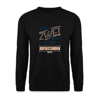kaffeesatz lustiger spruch müdigkeit arabica zitat - Unisex Pullover - Schwarz - Vorne - Alina (178cm) & Michal (187cm)