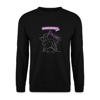 Turnen Sport Süchtig Gym Akrobatik Geschenk - Unisex Pullover - Schwarz - Vorne - Alina (178cm) & Michal (187cm)