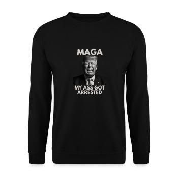 Blague politique drôle de parodie politique anti- Les démocrates - Sweat-shirt Unisexe - noir - Devant - Alina (178cm) & Michal (187cm)