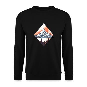 Résumé des montagnes - Sweat-shirt Unisexe - noir - Devant - Alina (178cm) & Michal (187cm)