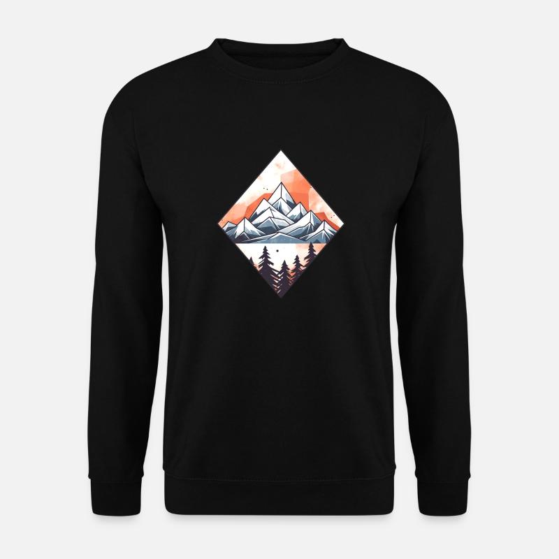 Berge abstrakt - Unisex Pullover - Schwarz