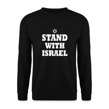 Stand with israel - Unisex Sweatshirt - black - Front - Alina (178cm) & Michal (187cm)