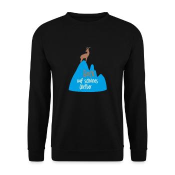 Beautiful Weather Meteorologist Capricorn Mountain Colorful - Unisex Sweatshirt - black - Front - Alina (178cm) & Michal (187cm)